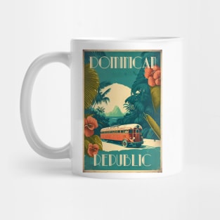 Dominican Republic Vintage Travel Art Poster Mug